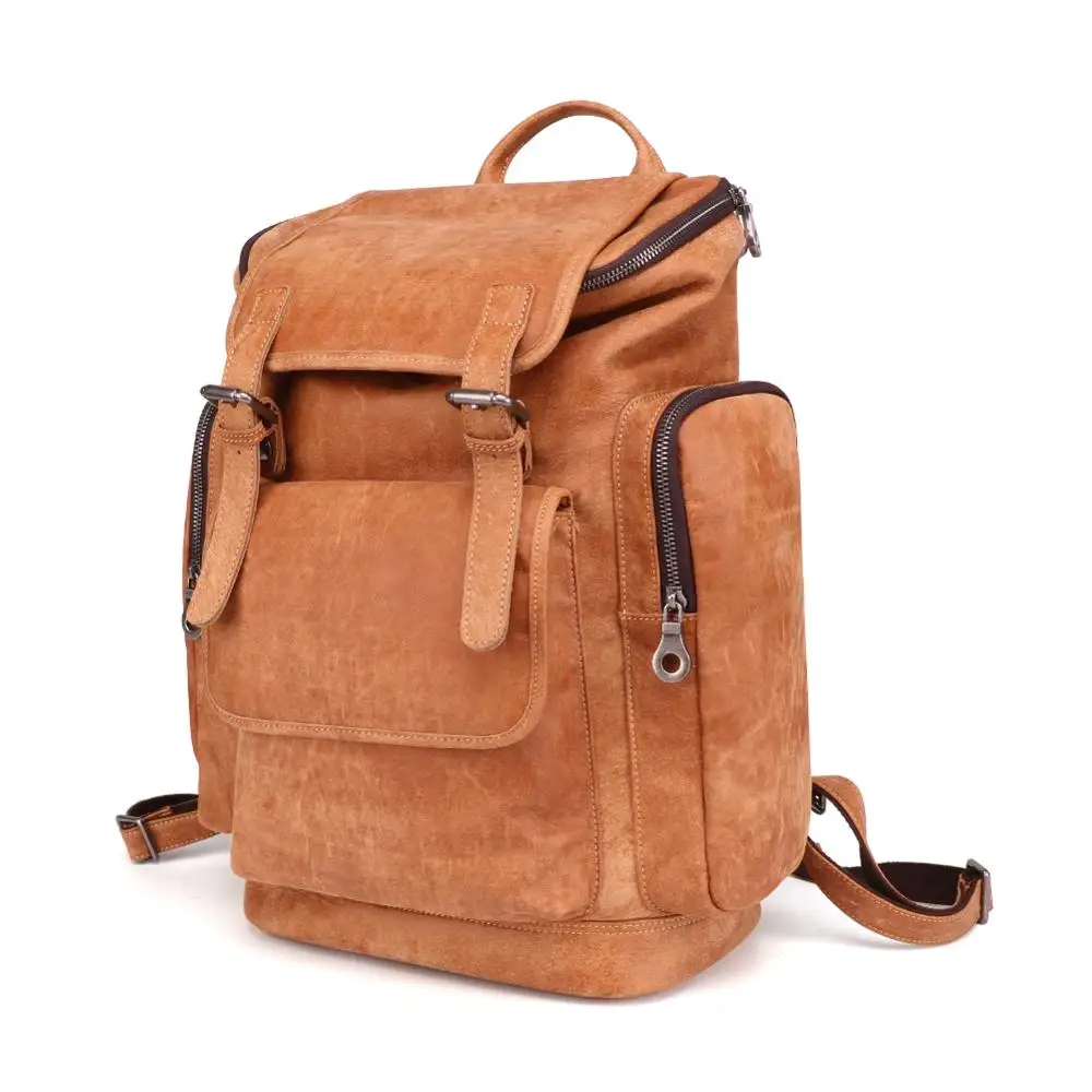 JOGUJOS повседневный рюкзак из натуральной кожи новый мужской воловьей 15 6 дюйма для