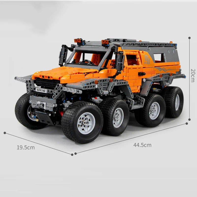 

New MOC High-Tech RC Orange Avtoros Shaman 8x8 Model Building Blocks Bricks Creative Super Off-road Vehicle Toys for Kids Gifts