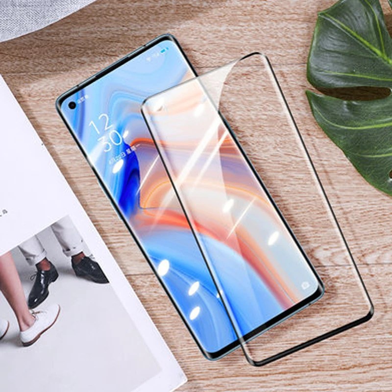 3D изогнутое закаленное стекло для OPPO Reno 4 Pro 5G полное покрытие 9H Защитная пленка