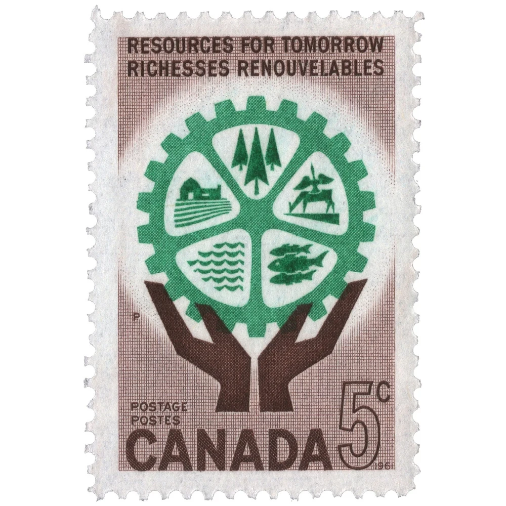 Марка Канады Resources for tomorrow. Негашеная 10шт | Дом и сад