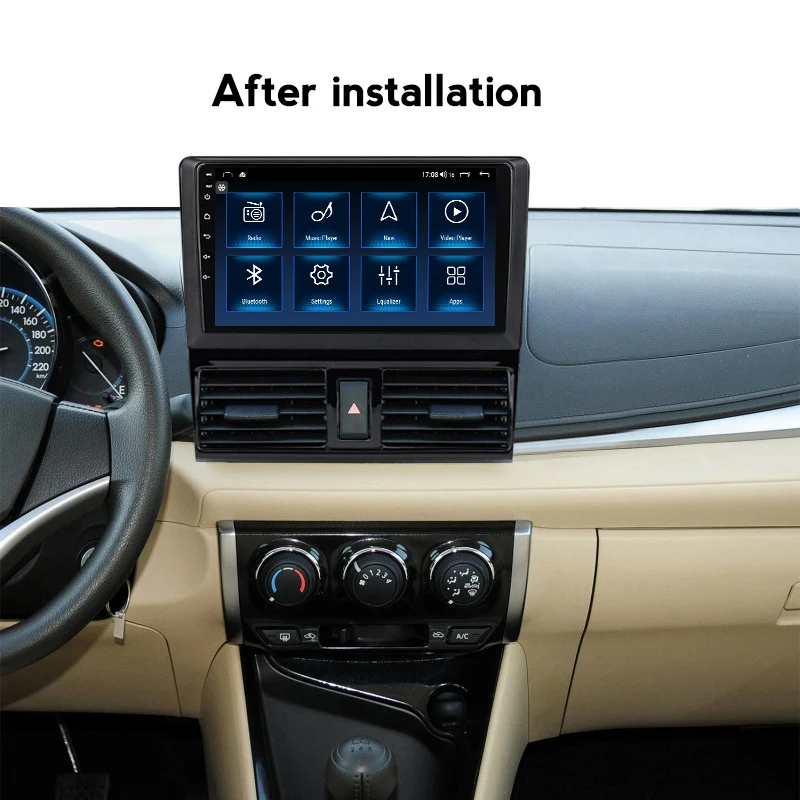 Автомобильный радиоприемник IPS Android 10 TOYOTA YARIS VIOS 2014/2015/2016 мультимедиа GPS навигация