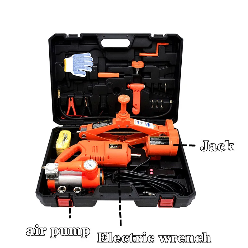Автомобильный Электрический домкрат 12 В 3 тонны ножничный шина с пневматическим