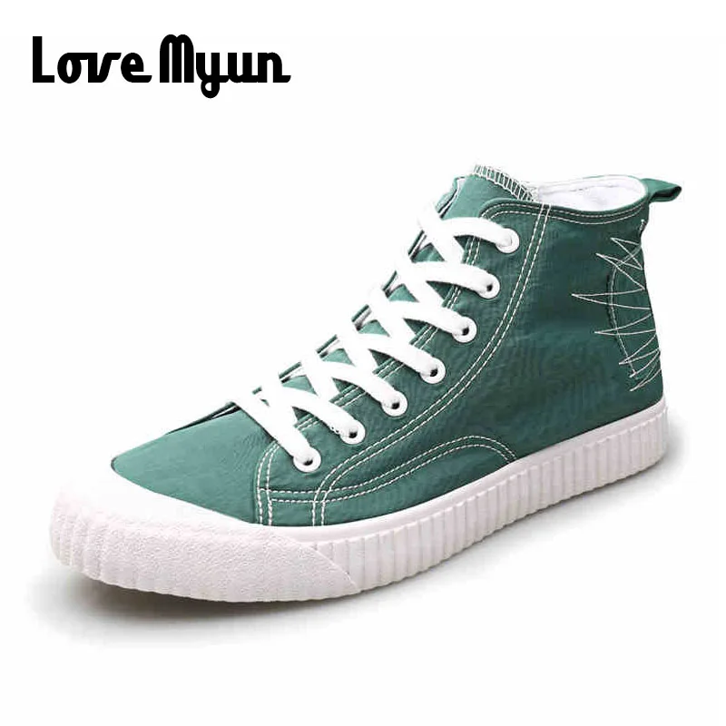 

New Arrival Summer Mens Canvas Shoes Lace-Up high top shoes Fashion Men canvas Flats Casualsneaker Shoes A11-66