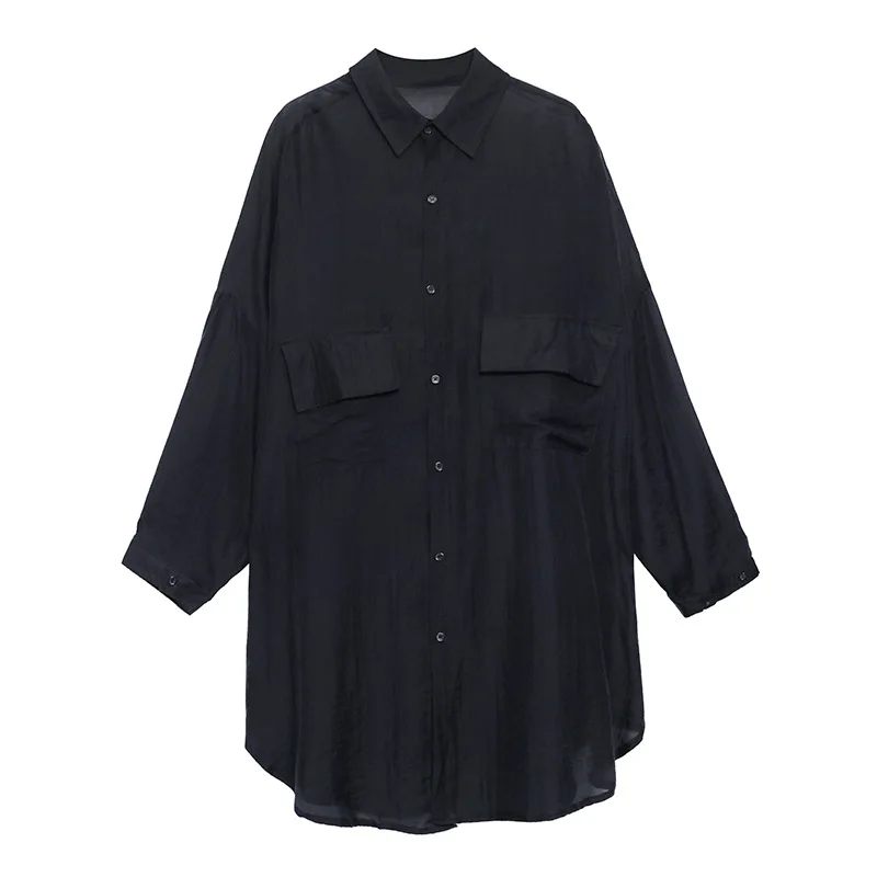 

Max LuLu Korean Street Style 2021 Summer Womens White Loose Long Blouses Ladies Casual Thin Shirts Female Punk Tops Plus Size