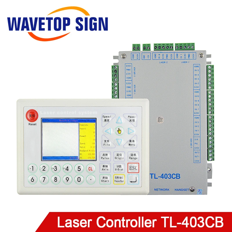 WaveTopSign TL-403CB CO2 лазерный контроллер системы с программное обеспечение coreldraw использовать для лазерной гравировальная и режущая машина
