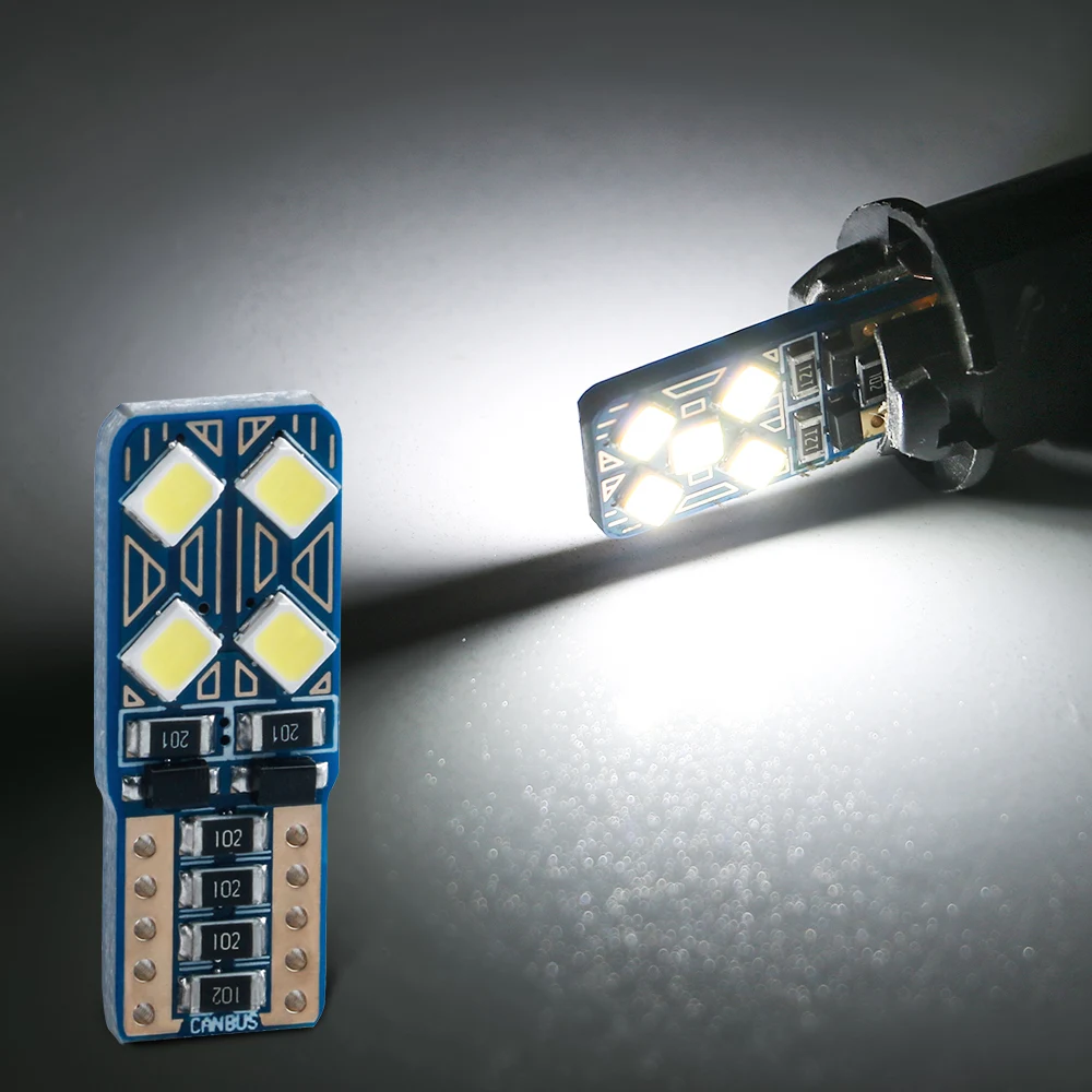 

2PCS Car LED Bulb Canbus No error T10 W5W LED Light 2835 2/4/6/8/10SMD License Plate Light Car Interior Lights Signal Lamp 6000K