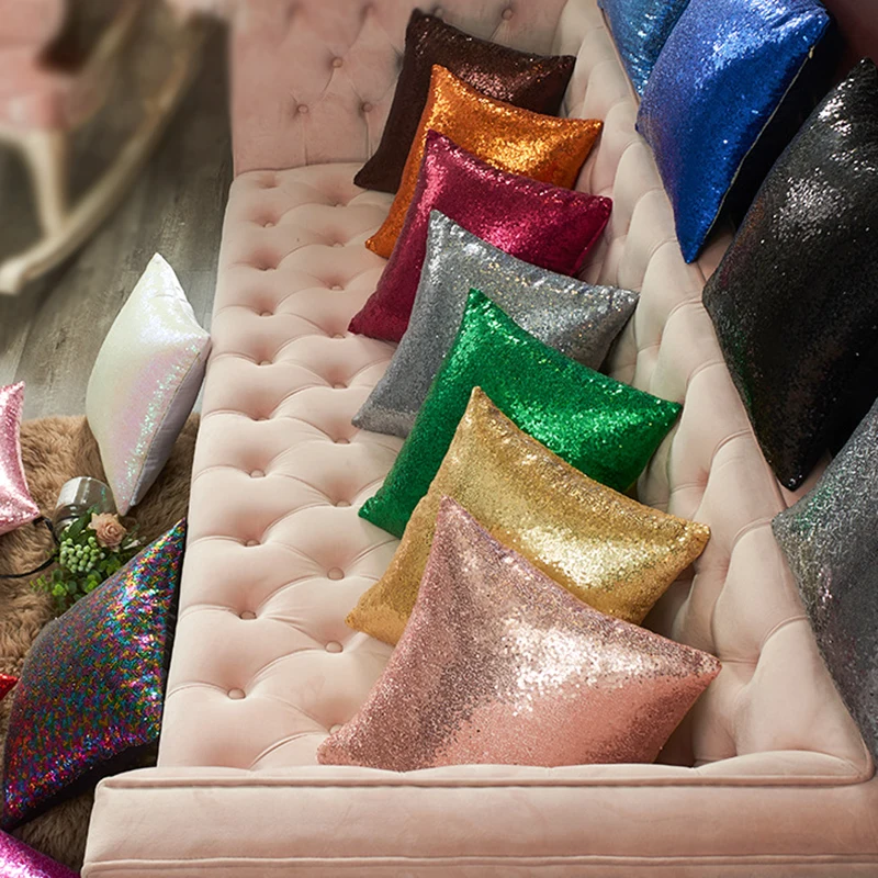 Чехол для подушки 40*40 см Роскошные Русалка блестящая Подушка Наволочка с