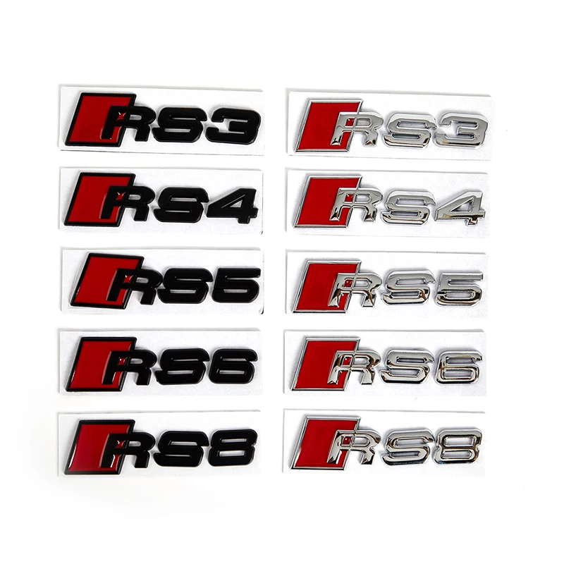 Новый серебряный металлический сплав значок эмблема наклейка для RS3 RS4 RS5 RS6 RS8 2021 |