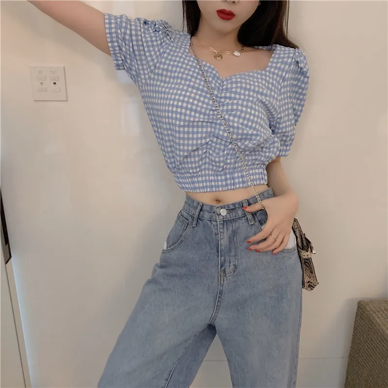 

COIGARSAM korean blouse women New V-Neck blusas womens tops and blouses 39786