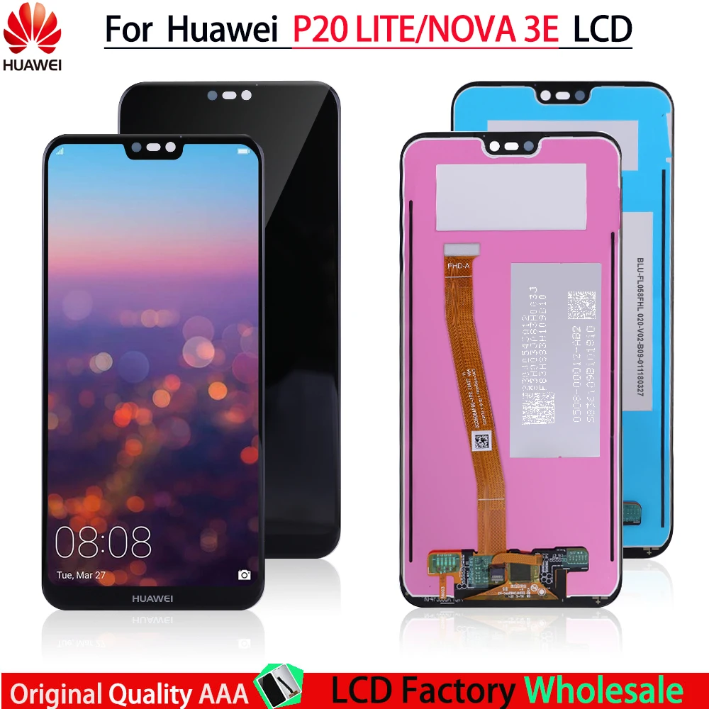 Оригинальное качество ЖК дисплей с рамкой для HUAWEI P20 Lite экран ANE LX1 LX3 Nova 3e| |