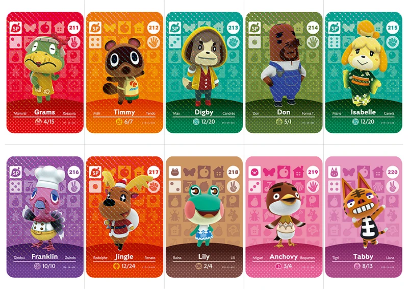 10 шт./лот новые горизонтальные игровые карты Amiibo ДЛЯ NS Switch 3DS Game Lobo набор карт NFC