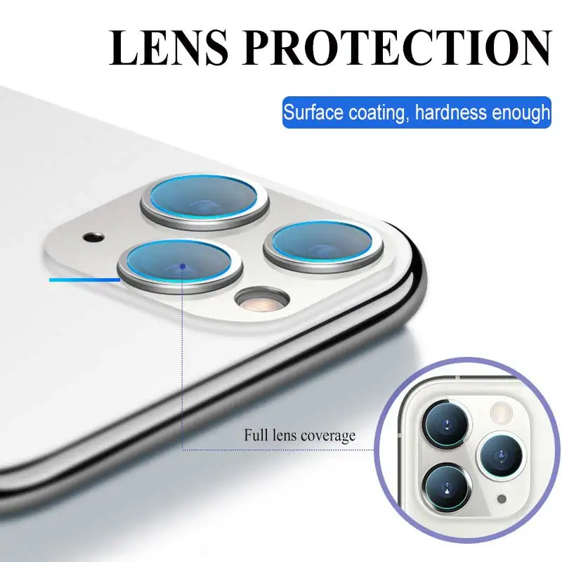 3 шт., задняя камера, закаленное стекло для IPhone 11 Pro 6 6s 7 8 Plus, Защитное стекло для IPhone XS XR X, защитная пленка