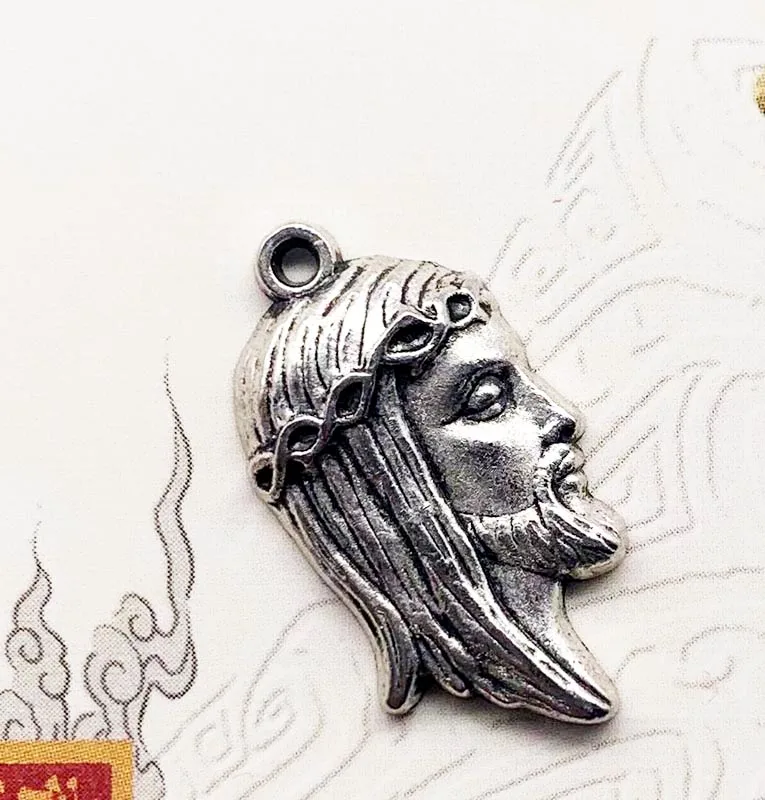 Древний серебряный крестик с Иисусом Христом религиозный Шарм Модный маленький