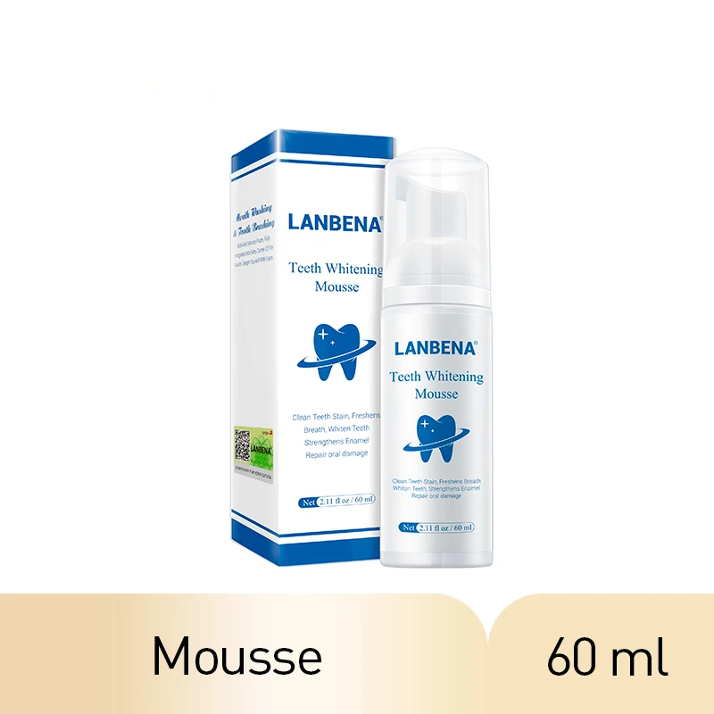 

LANBENA Teeth Whitening Mousse Toothpaste Dental Oral Hygiene Remove Stains Plaque Teeth Cleaning Tooth White Tool New Version