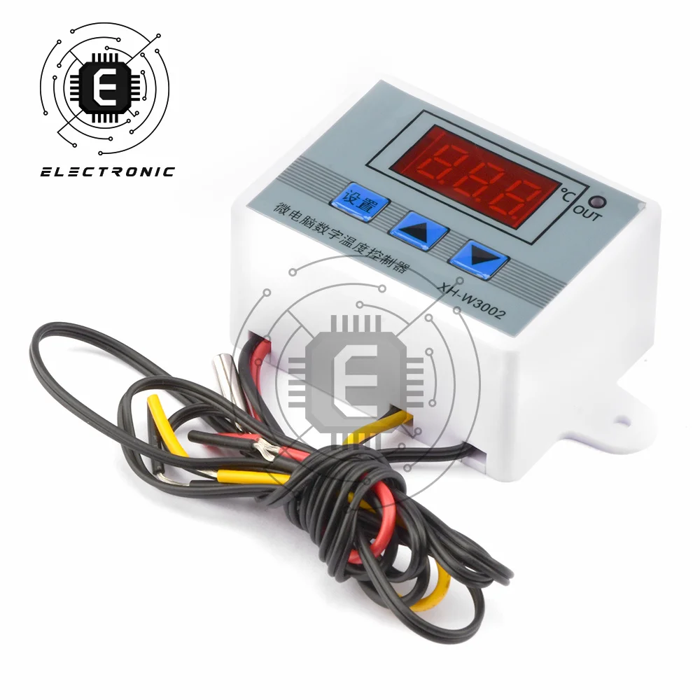 Профессиональный цифровой светодиодный регулятор температуры W3002 24 В 36 48