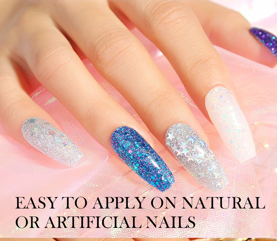 Azure Beauty Новейший цветной порошок для дизайна ногтей Holo система удаления пыли