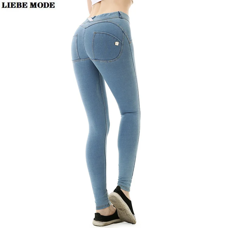 

Denim Workout Booty Leggings Jeans for Women High or Low Waist Push Up Butt Left Legging Skinny Pants Legins Fitness Mujer