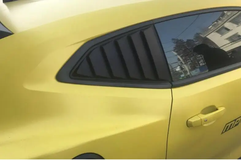 Для Chevrolet Camaro 2016-2019 Sedan ABS затемненная задняя дверь жалюзи рамка подоконник