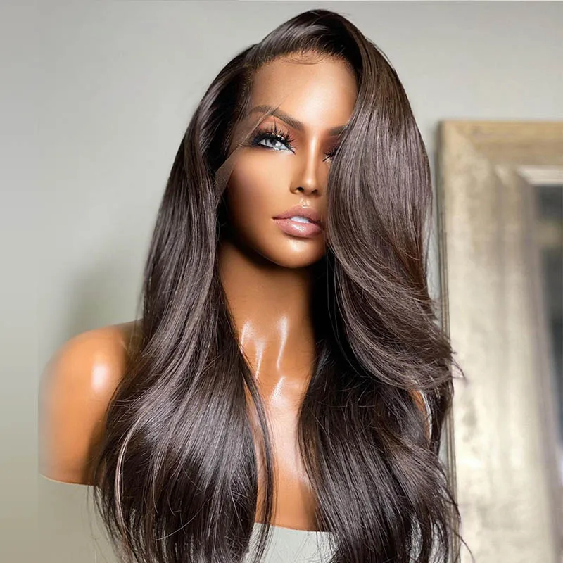 

Pre Plucked Hairline Body Wave Lace Front Wig 13x4 Lace Front Human Hair Wigs Brazilian Water Wave 4x4 Lace Closure Wig