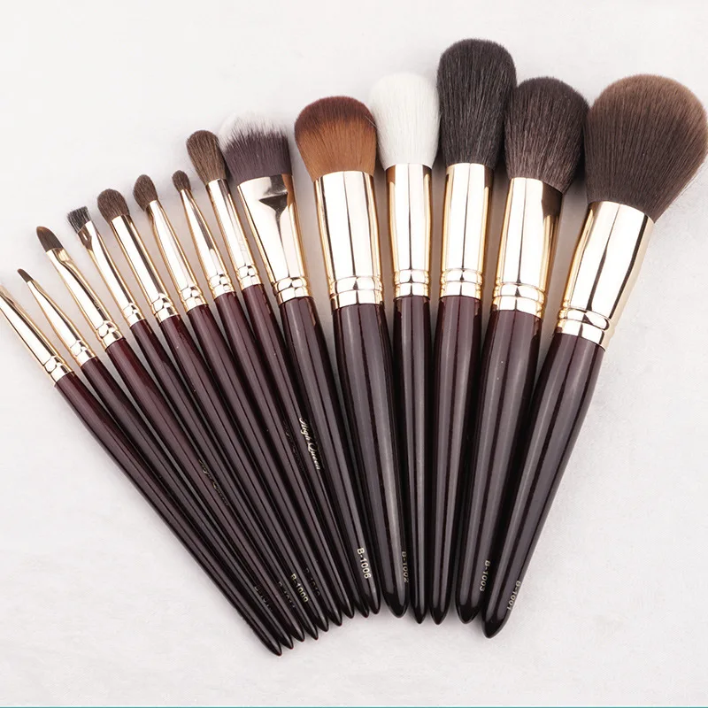 

Набор кистей для макияжа, 14 шт., кисти с животными для растушевки теней, основы, пудры, бровей, румян, женский набор для макияжа