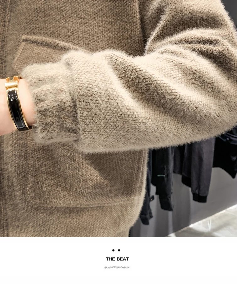 Новинка Зима 2019 модная одежда в меховом стиле короткое повседневное шерстяное