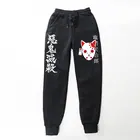 Брюки мужскиеженские флисовые с принтом, удобные тренировочные штаны с рассеянным демоном в японском стиле аниме, уличная одежда