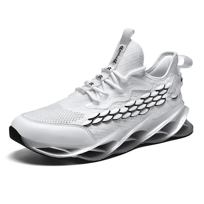 

2020 New Blade Running Shoes Men Fitness Running Sneakers Male Comfortable Soft Cushioning Athletic Walking Footwear Plus Size47