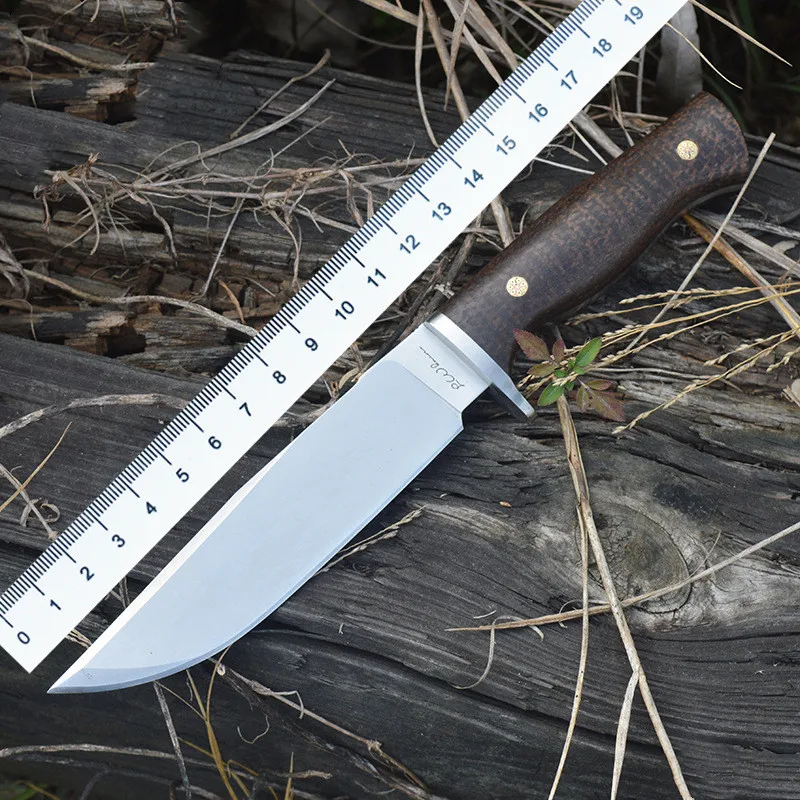 

Best Sale High Quality Hardness Outdoor Camping Hunting Survival Jungle Military Knives DC53 Blade Linen Sheet Handle Edc Tool