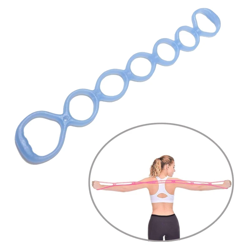7 кольцевых эластичных лент для упражнений резистивных йоги растяжки на плечах