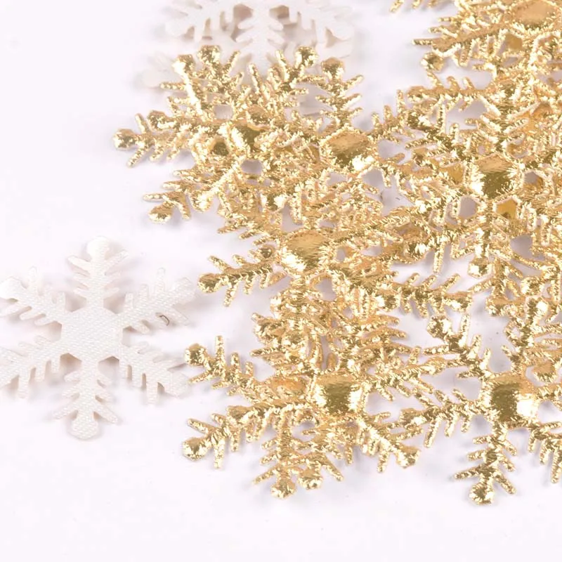 50 шт. 15 40 мм белые поддельные снежинки рождественские свадебные украшения сделай