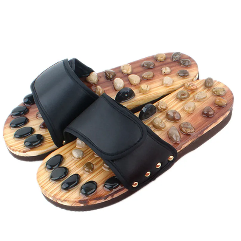 Массажные тапочки со стразами домашние сандалии обувь в рефлексологическом