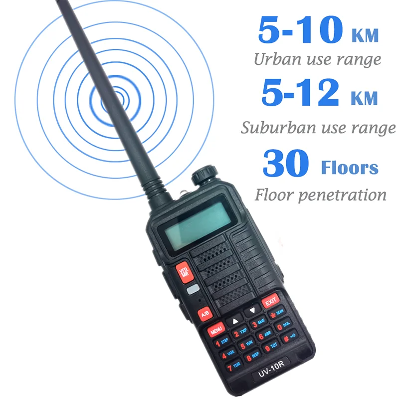 New BAOFENG UV-10R 10W Walkie Talkie Ham CB Radio Stations VHF UHF Amateur Transceiver 30Km For Hunting Strong Penetration | Мобильные