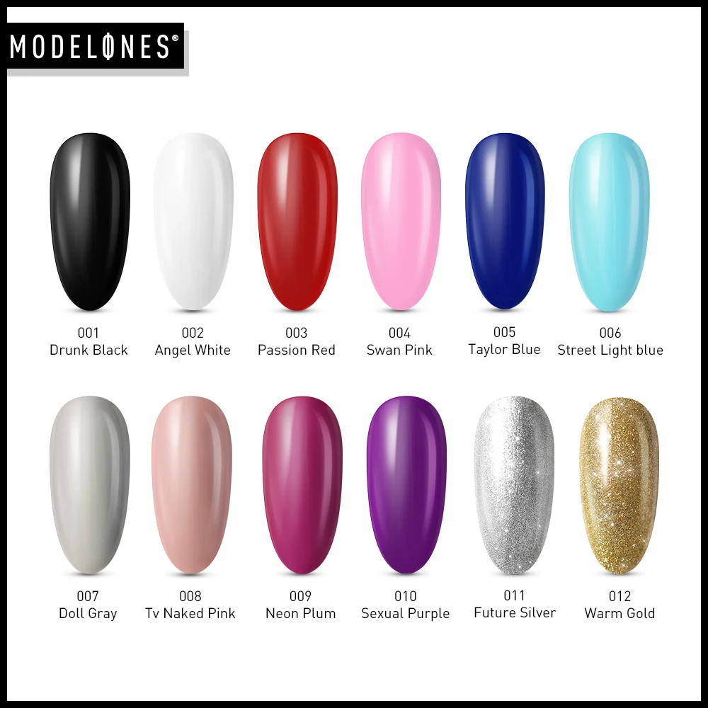 Modelones 4 шт./лот одноцветный светодиодный Гель-лак для ногтей впитывающий УФ-гель