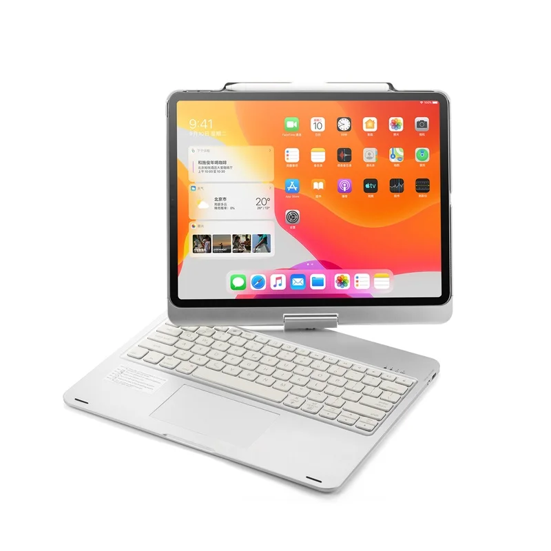 

12.9 Inch Rotation Bluetooth Keyboard Touch Mouse With Backlight For Ipad PRO