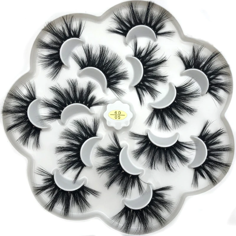 7 пар с фокусным расстоянием 25 мм 5D толстые Искусственные ресницы длинные макияж