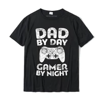 mens dad by day gamer by night t shirt funny gift shirt t shirt adult retro anime tops shirts cotton t shirts party