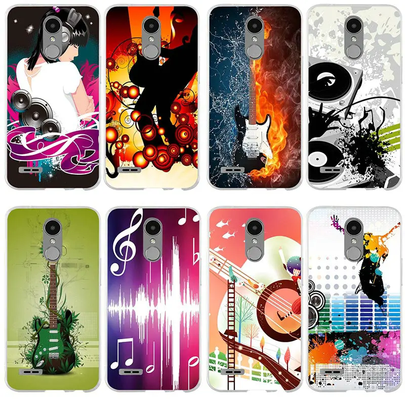 Silicone Soft TPU Phone Case for LG G2 G3 Mini G4 Stylus G5 G6 G7 K4 K7 K8 K10 2016 2017 2018 Bags Guitar Music Note Art |