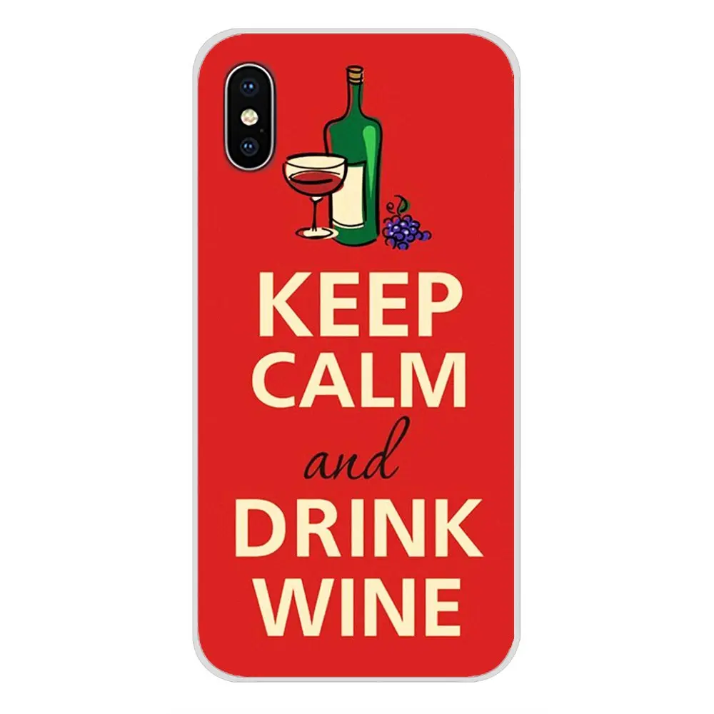 Прозрачный чехол из ТПУ сохраняющий спокойствие и напиток вино для sony Xperia Z Z1 Z2 Z3 Z5