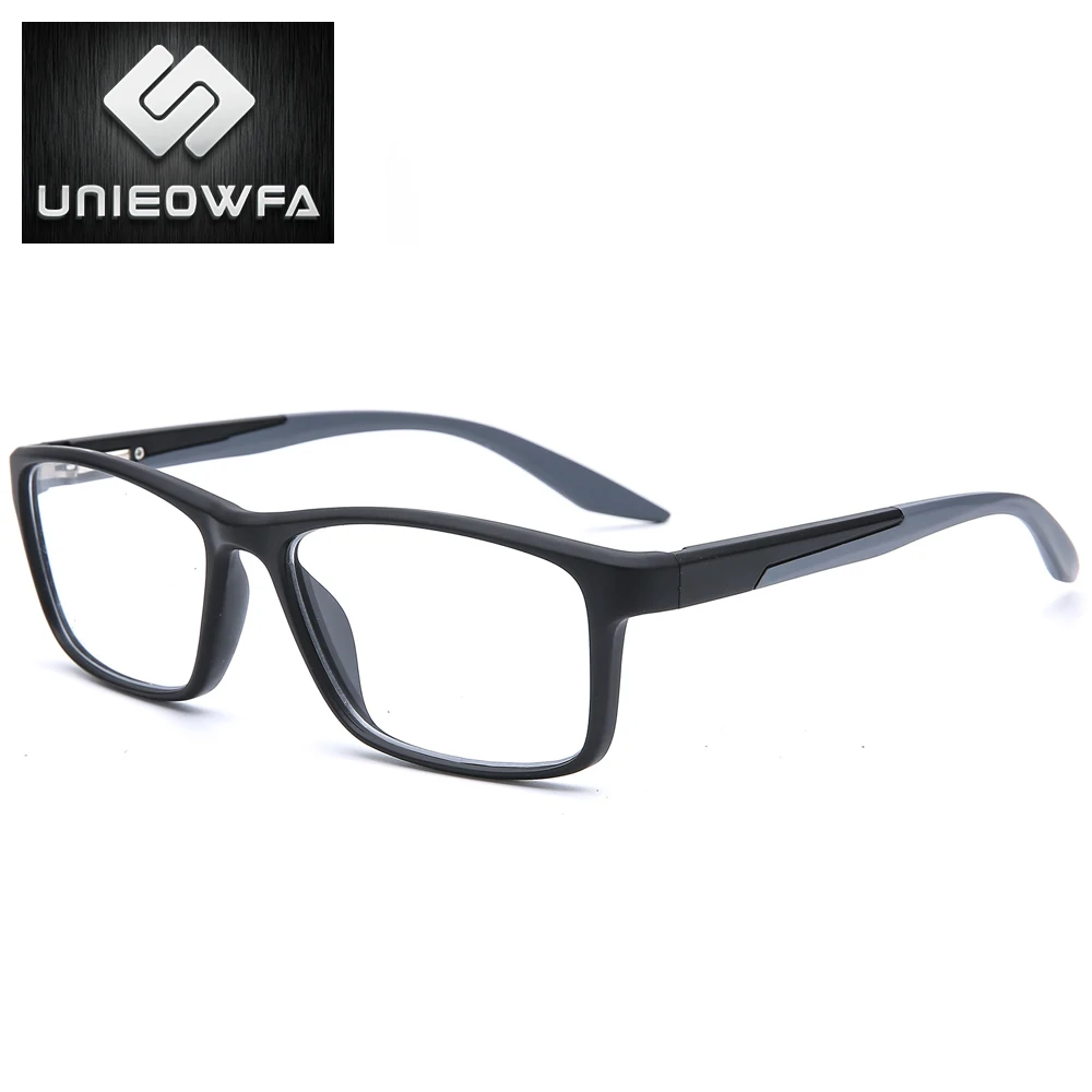 Оптическая оправа для очков мужчин прозрачная близорукости матовая черная TR90 |