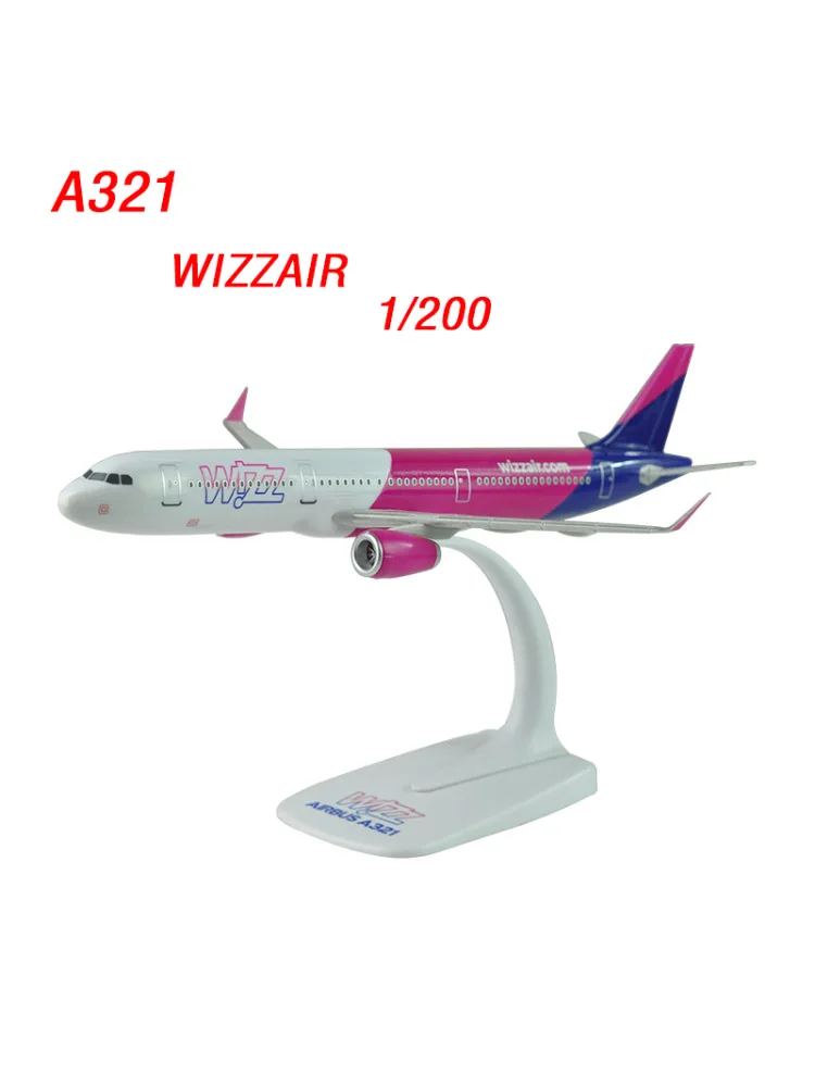 Modelo de avi&oacute;n A321, avi&oacute;n WIZZ AIR de 22cm, Base de resina, pantalla est&aacute;tica, Airliner, regalos de recuerdo para ni&ntilde;os, colecci&oacute;n de adultos-4