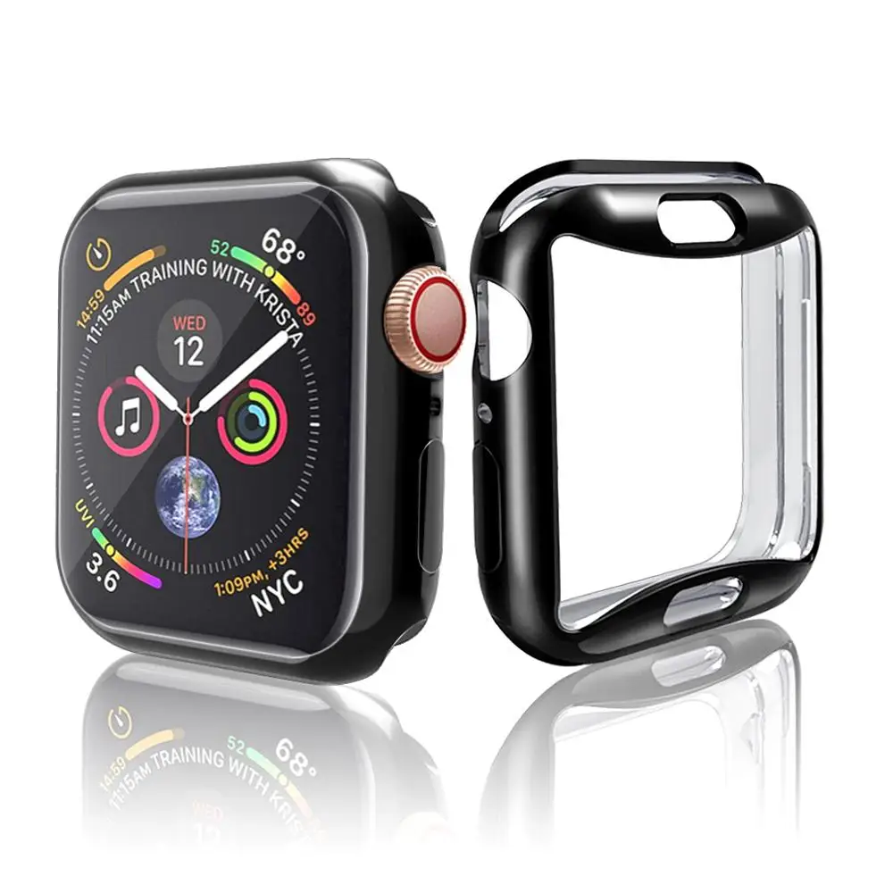 Чехол для Apple Watch 44 мм/40 мм IWatch 3 42 мм/38 аксессуары ТПУ бампер защита экрана Series 5 4 40