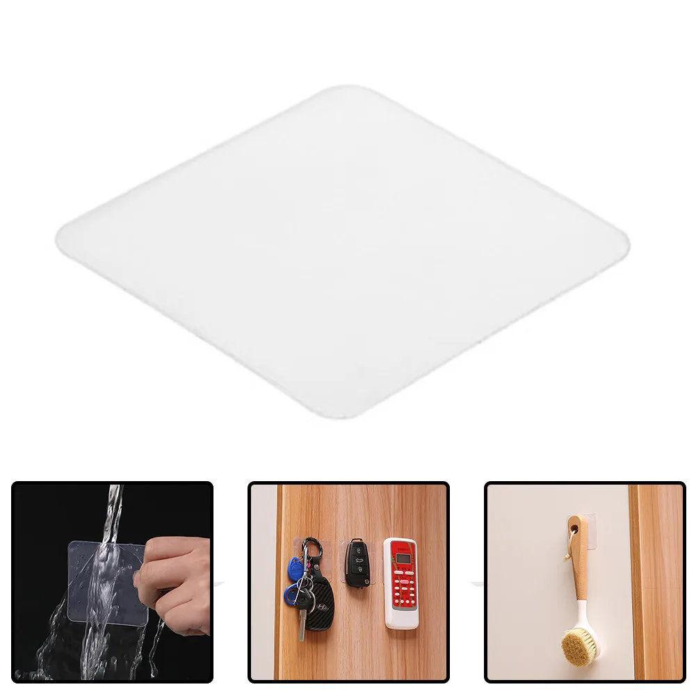 

20pcs Non-Mark Stickers Wall Double-Sided Fixed Bathroom Waterproof Viscose Tape Self-adhesive Strong Clear Sticker Organizer