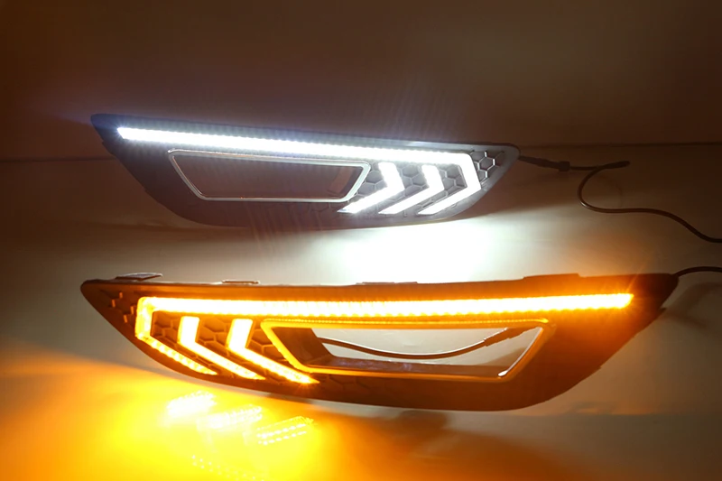 Автомобильная проблесковая 2 шт. светодиодный DRL Противотуманные фары дневного