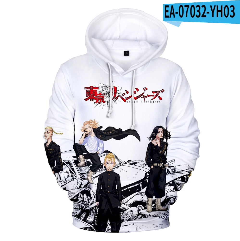 

Толстовка с капюшоном для мужчин и женщин, аниме свитшот с японским аниме «Мстители Токио», одежда в стиле хип-хоп для мальчиков и девочек