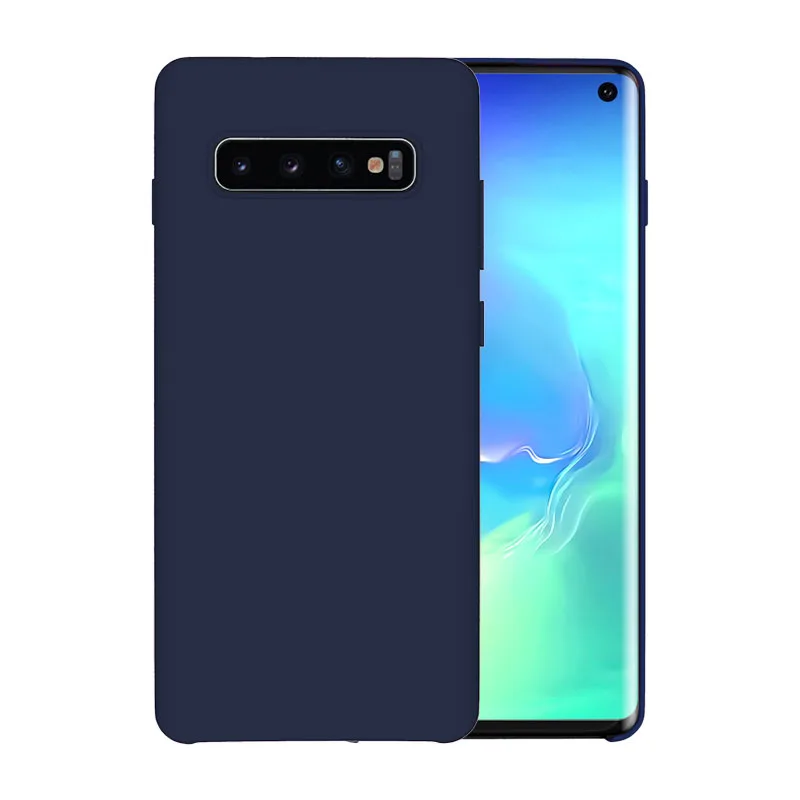 Dark Blue Чехол для samsung Galaxy S10 5G для samsung S8 S9 S10 Note 10 Plus 5G Note 8 9 10 S10 мягкий жидкий силиконовый чехол для телефона - Цвет: Dark Blue