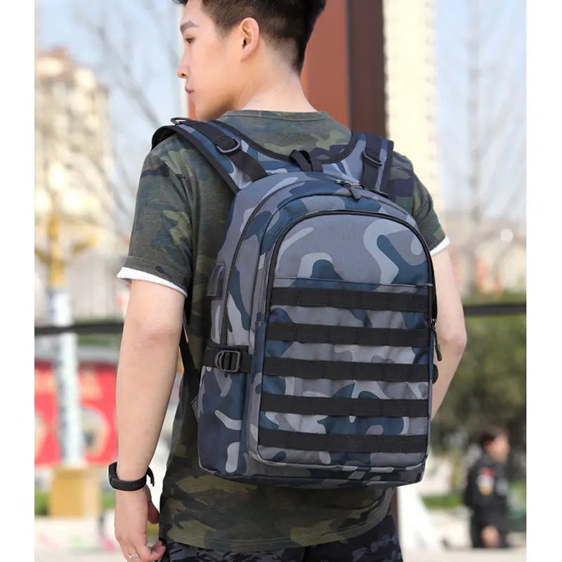

Koko Cat Game PUBG Backpack for Teenager Multi-functional Men School Bags Camouflage Canvas USB Charging Knapsack Mochila Hombre