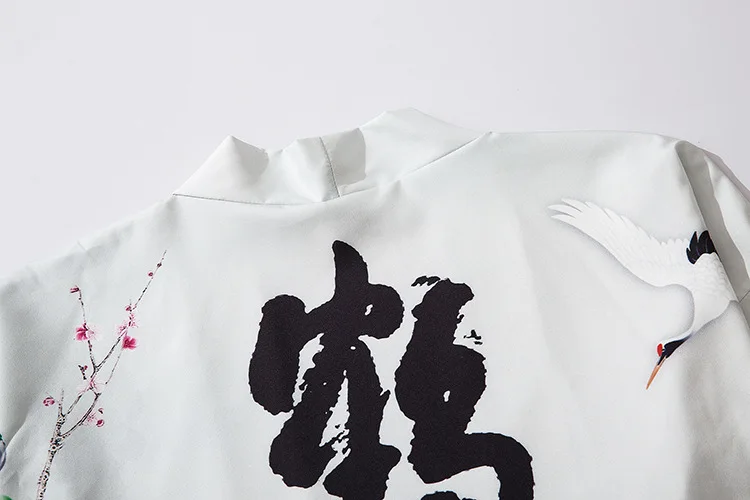 Кимоно мужское с японским принтом юката Азия кардиган топ для косплея тонкая