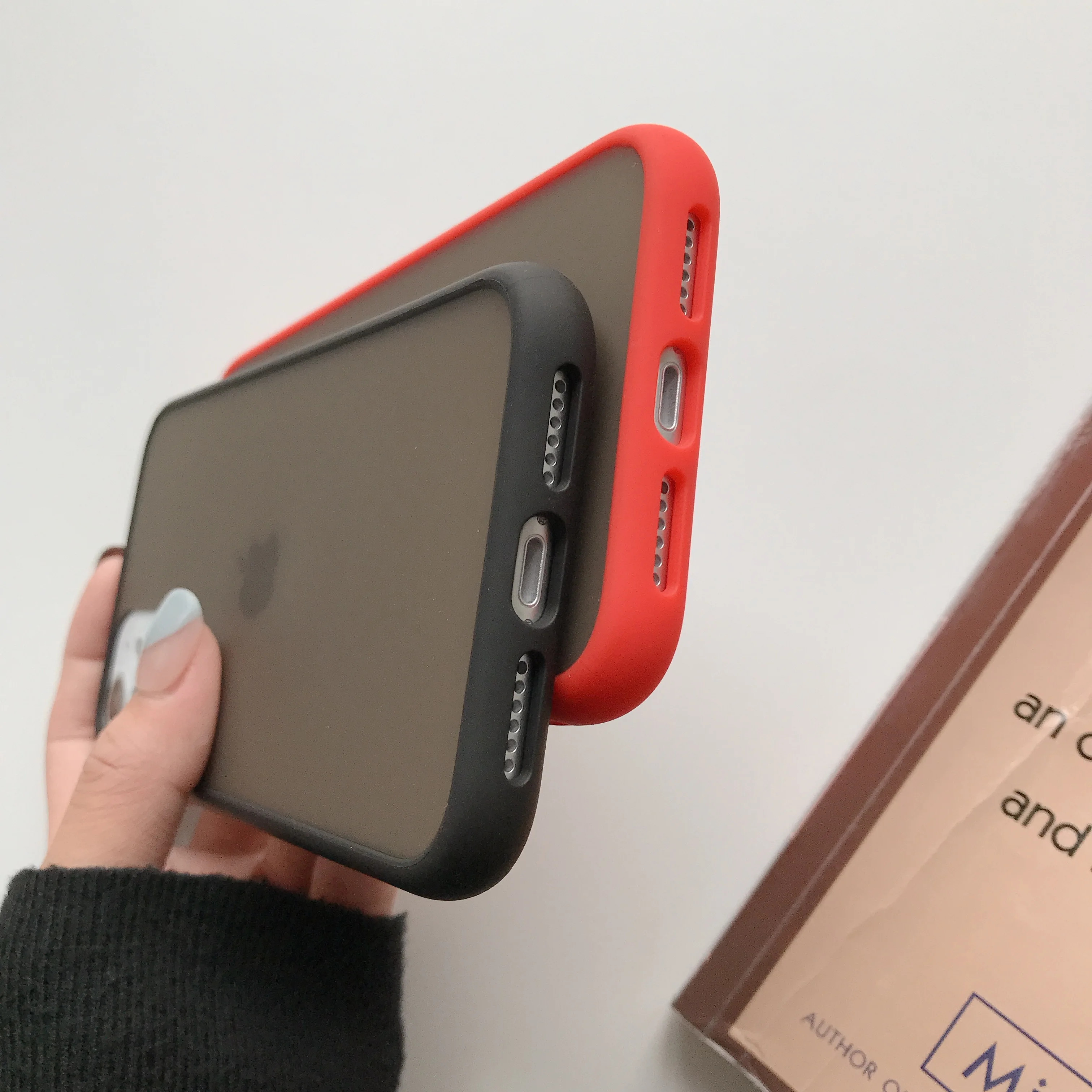 Матовый чехол бампер для iPhone 11 Pro Max XR XS 6S 8 7 Plus|Бамперы| |