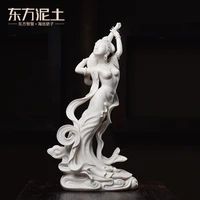 dunhuang flying characters furnishing articles dehua white porcelain decorative artsauspicious pipa master sculpture