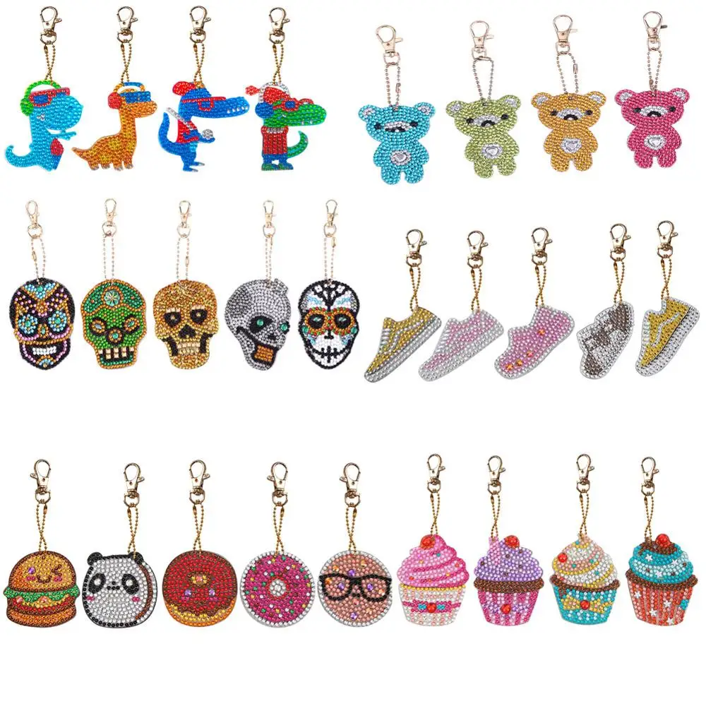 1 6 шт. брелки для ключей с вышивкой|Алмазная мозаика и вышивка| |